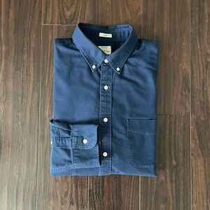 J. Crew Navy Blue Casual Oxford Button Down Shirt
